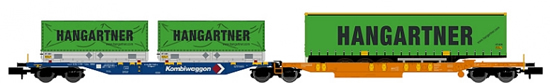 Kato HobbyTrain Lemke H23751 - Container wagons DB Sdggmrs744 Hangartner